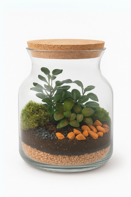 Terrarium con Fittonia Noemie 001