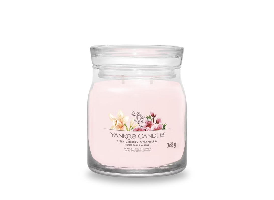 Candela yankee candle pink cherry e vanilla 