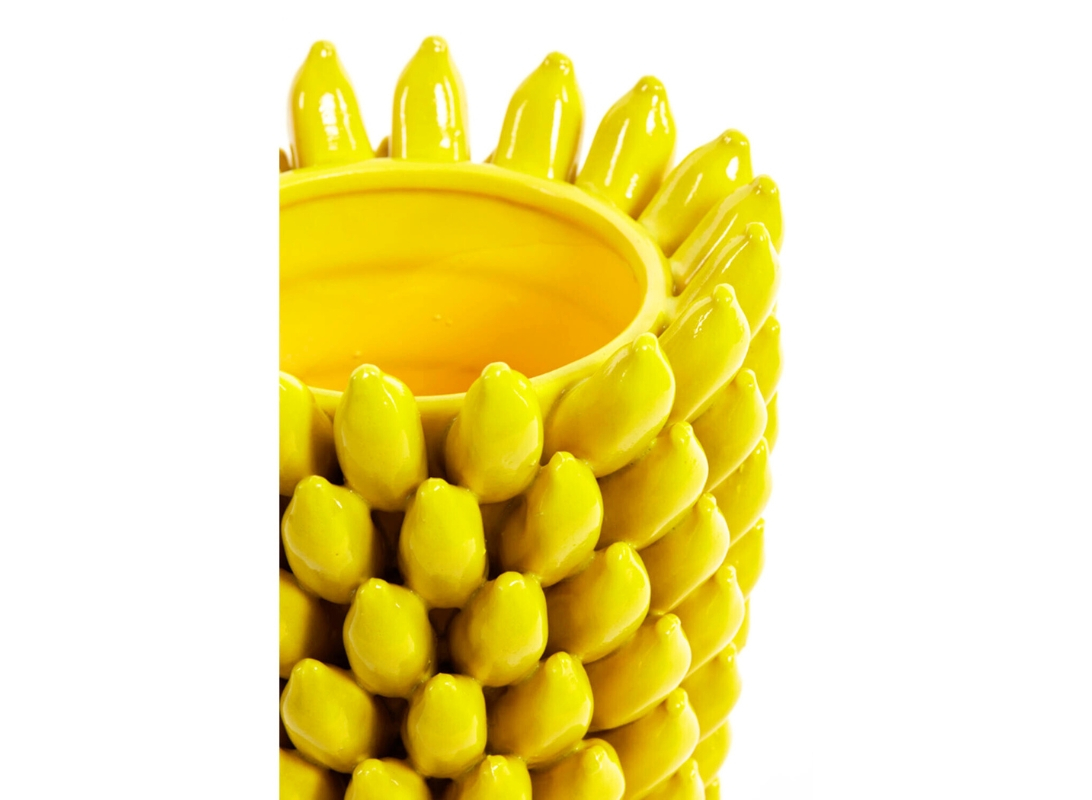 Coprivaso Zita in ceramica Giallo