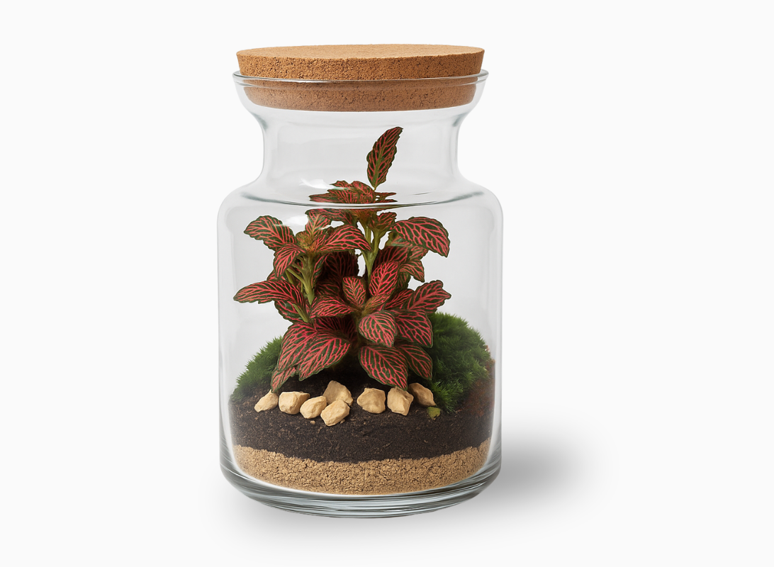 Terrarium con Fittonia Rini 002